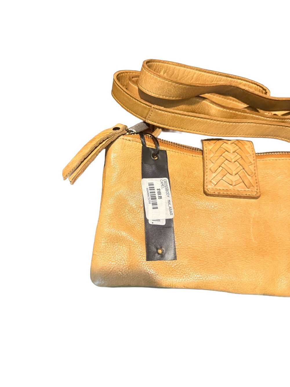 latico Tan Leather Crossbody with Woven Flap